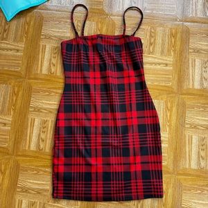 Red + Black Spaghetti Strapped Dress Size XS